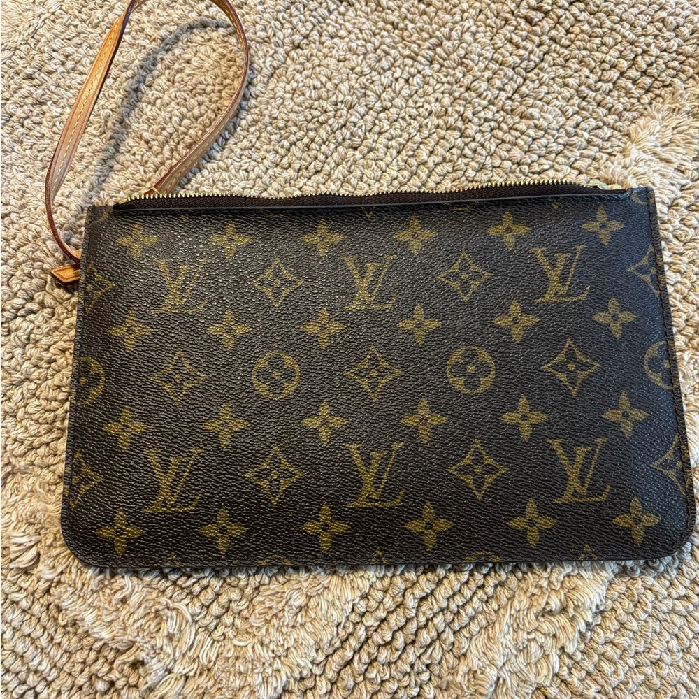 Louis Vuitton Black and Gold Monogram Pouch